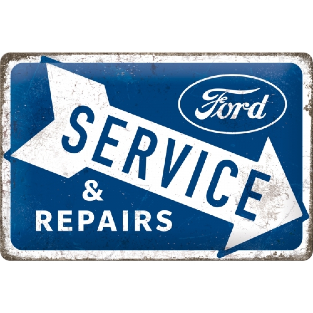 Blechschild - Ford - Service & Repairs
